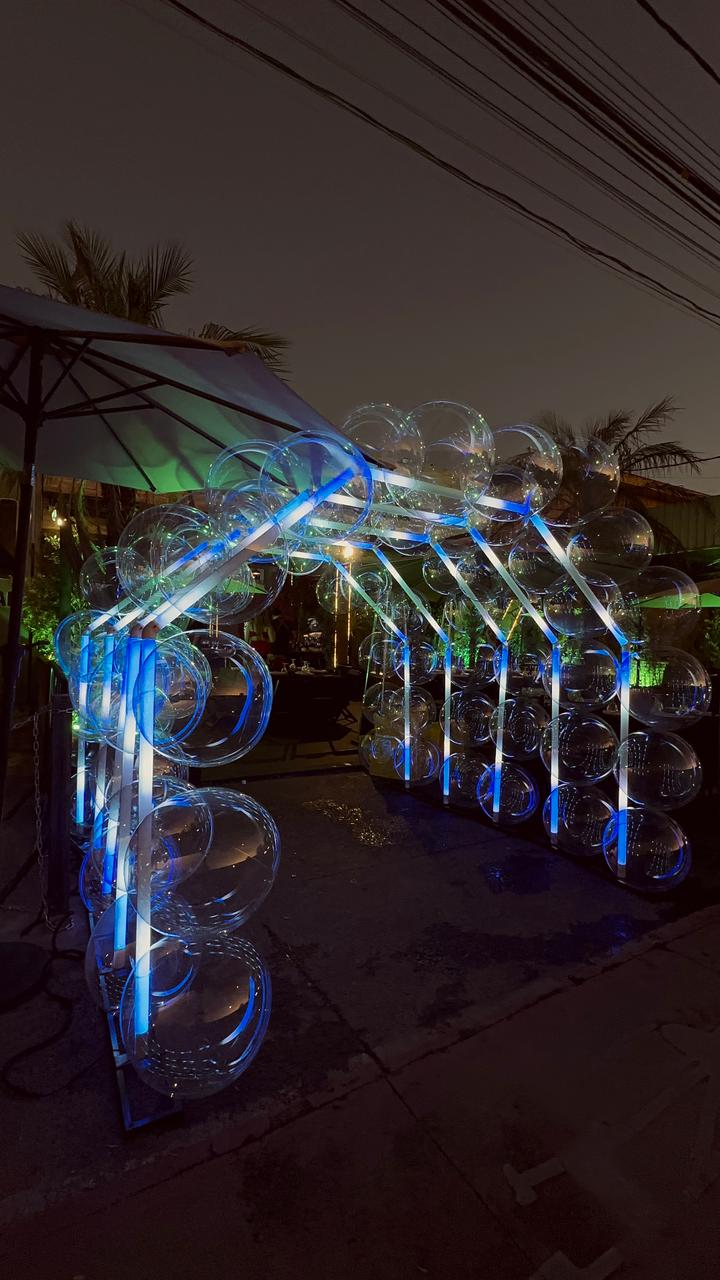 Túnel de LED para decoração de eventos